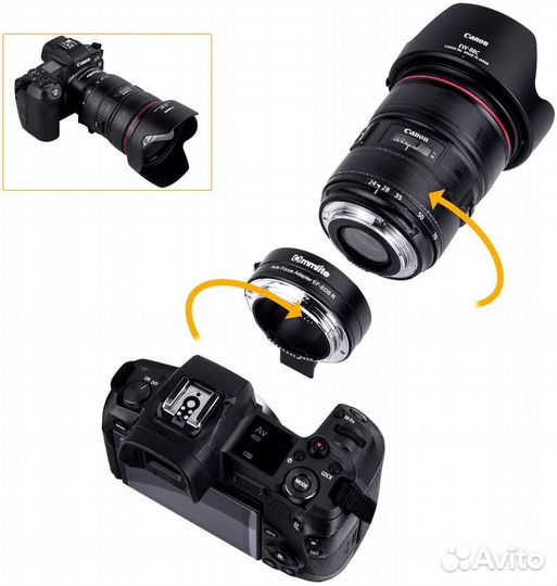 Адаптер Commlite Canon EF/EF-S на Canon RF