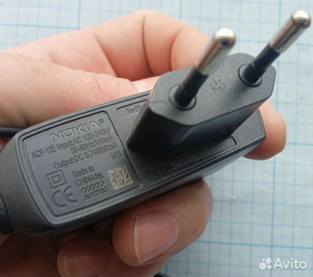 Зарядка для Nokia ACP-7E, ACP-12E. Автозарядки