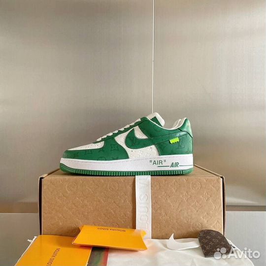 Кроссовки Nike Air Force 1 x Louis Vuitton Green