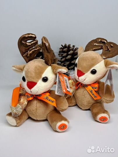 Плюшевый олень Reese's с конфетами оригинал США