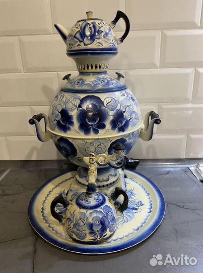 Самовар электрический гжель