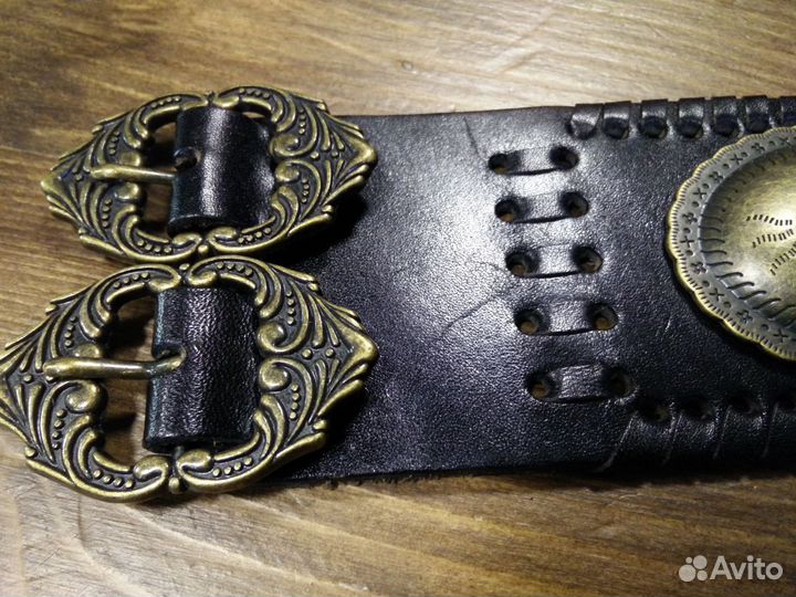 Ремень-пояс женский кожаный
