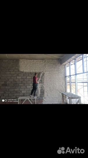 Механизированная штукатурка, малярные работы