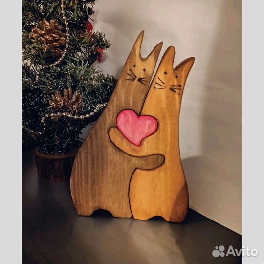 Семейный пазл из натурального дерева