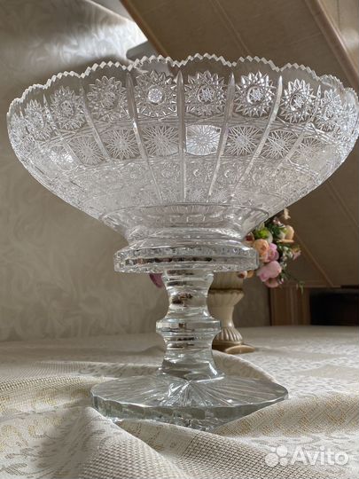 Фруктовница хрусталь