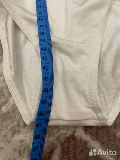 Гимнастический белый купальник, лосины