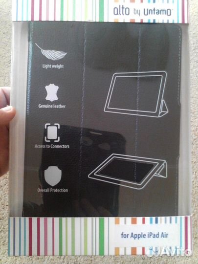 Чехол для планшета Apple iPad Air черный кожа