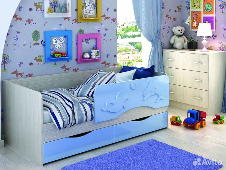 Детская кровать с матрасом Алиса 1,8х0,8 Новая