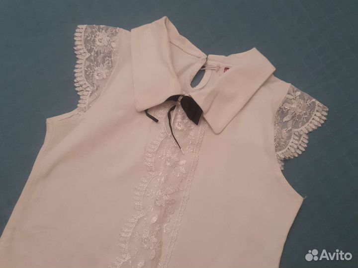 Белые блузки для девочки начальная школа