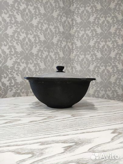 Казан чугунный Наманган с крышкой 3,5 - 22л