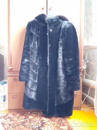Мутоновая шуба размер 52 54