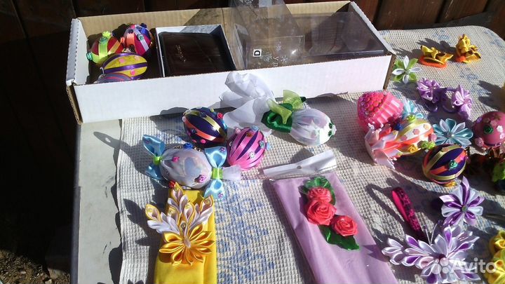 Повязочки, резиночки, ободки, заколки ручной работ