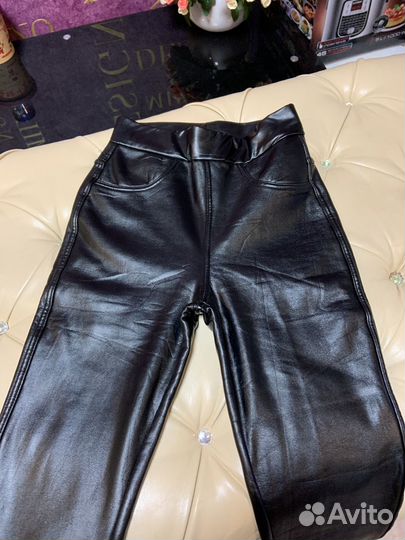 Брюки кожаные