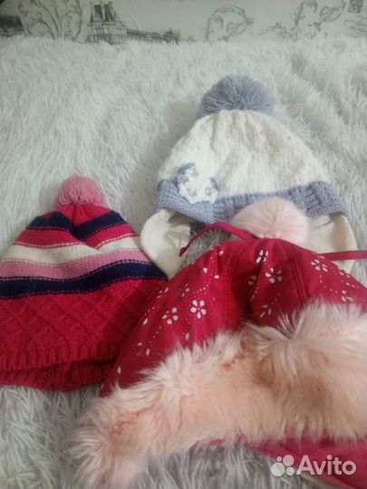 Шапка для девочки 1-3л новая зимняя