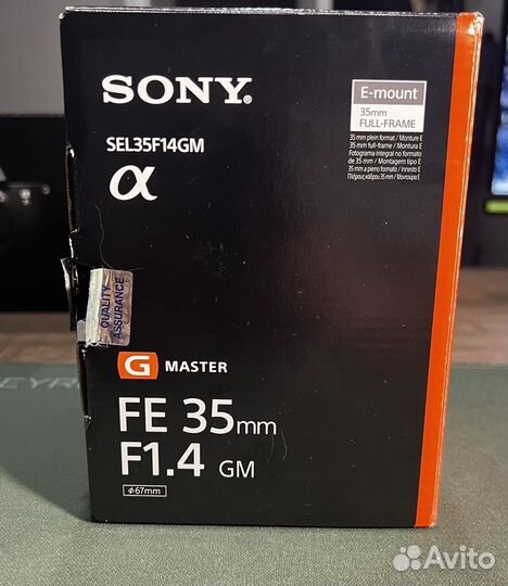 Объектив Sony FE 35mm F1.4 GM