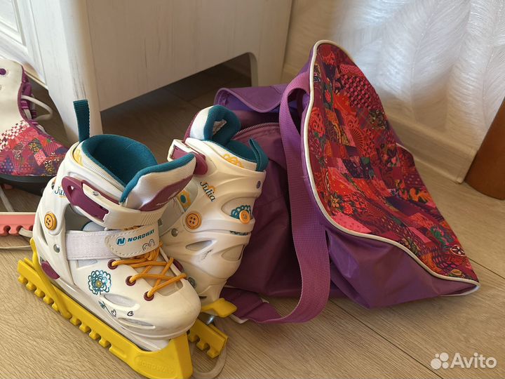 Коньки и сумка