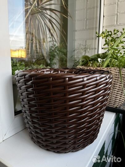 Кашпо из ротанга, кашпо для цветов