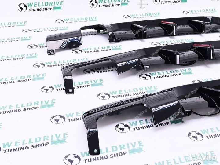 Диффузор BMW 3 E90 E91 M-Performance style черный