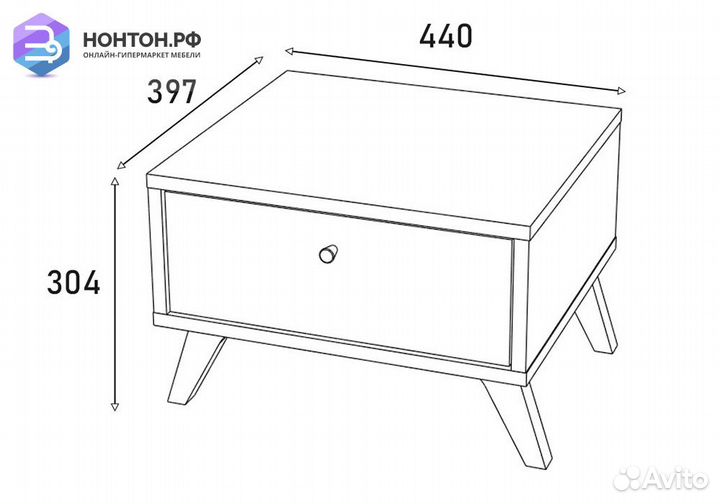 Тумба прикроватная Фьюжн tropical / камень угольны