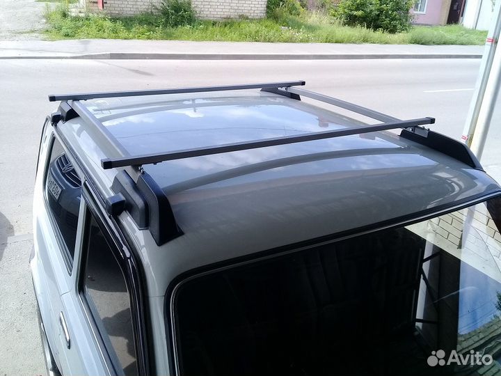 Рейлинги на крышу Нива 2121, серебристые