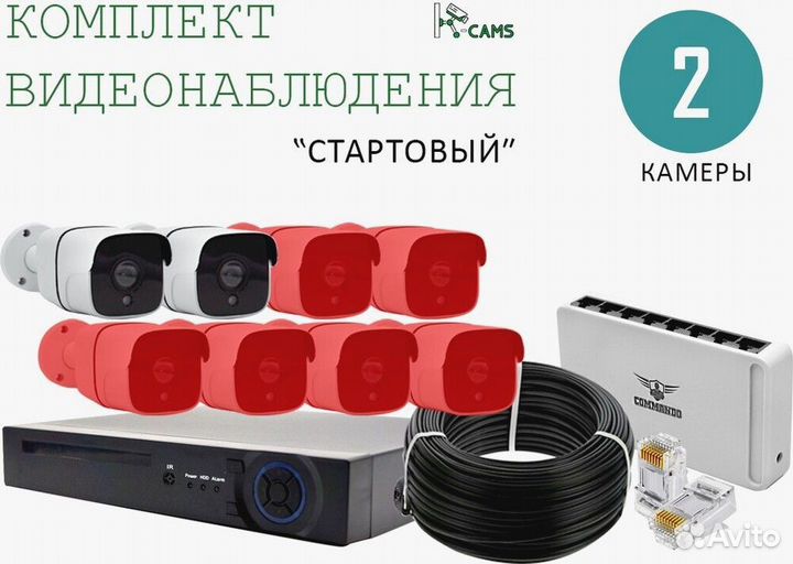 NEW Комплект видеонаблюдения Стартовый 2 камеры