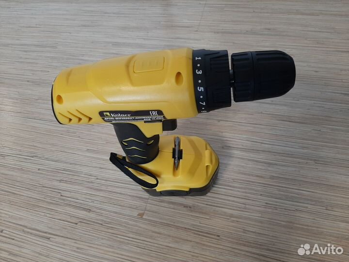 Новый шуруповерт kolner(кейс,2 акб,оснастка,16.8V)