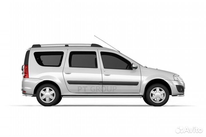 Рейлинги Усиленные (Серебристый муар) LADA Largus