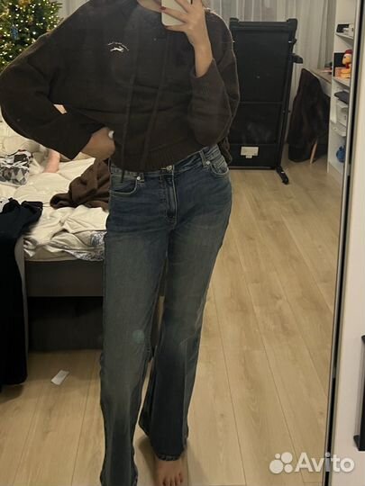 Джинсы mango клеш женские