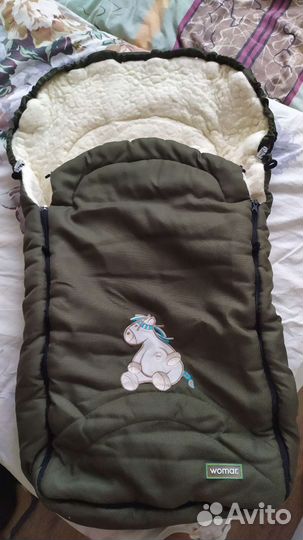 Конверт зимний из овчины в коляску