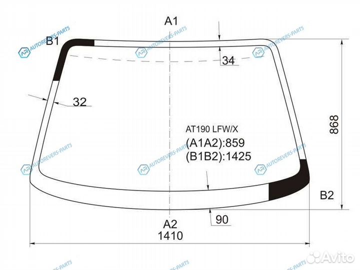 AT190 lfwx Стекло лобовое toyota carina 92-96