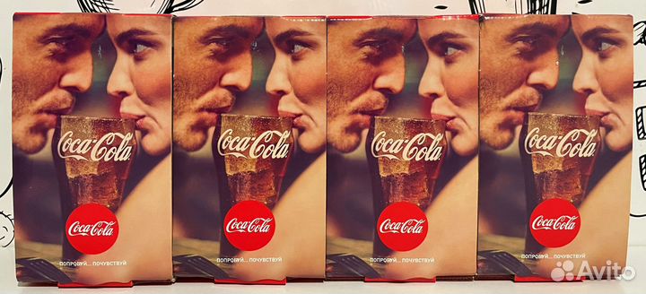 Набор 4 стакана с девушками Кока-кола