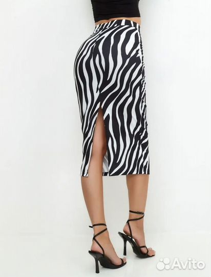 Юбка карандаш с разрезом прямая