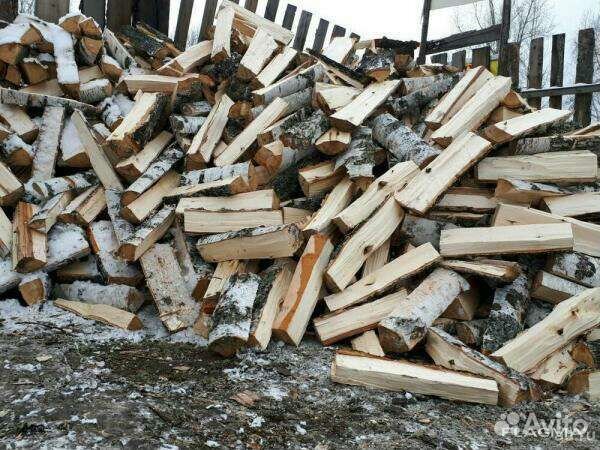 Дрова берёзовые прицеп легковой