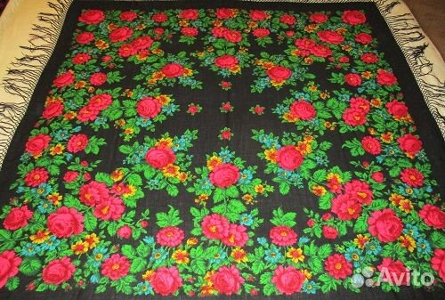 Платки шелковые, жаккард, винтаж, СССР