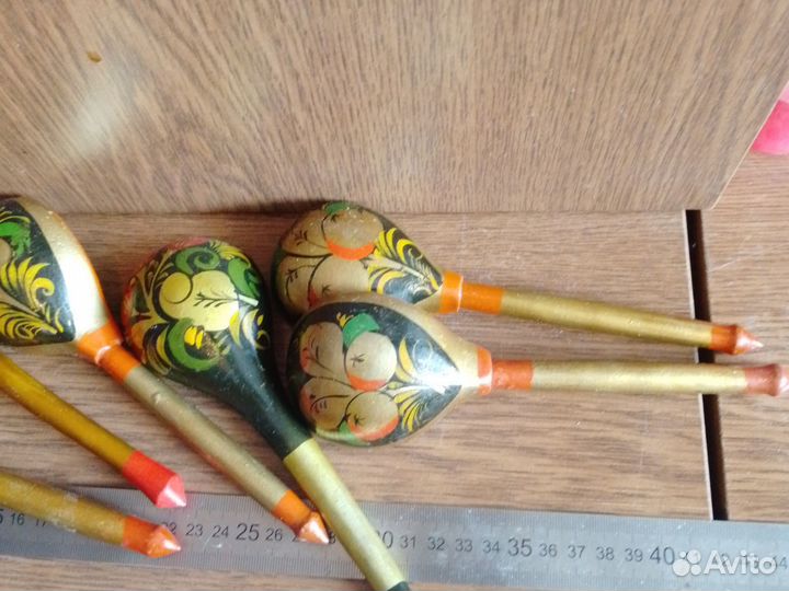 Деревянные ложки хохлома 6 шт