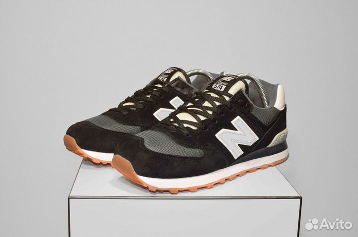 New Balance 574 Classic (42-46, Черно-белые)