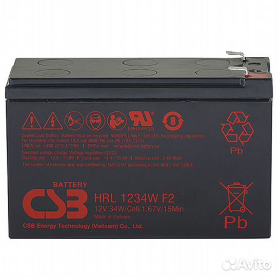 Аккумуляторная батарея CSB HRL 1234W F2 FR оптом