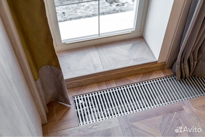 Конвектор внутрипольный отопительный с решеткой