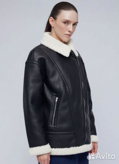 Тёплая дубленка-косуха