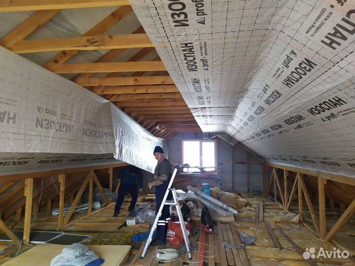 Эковата бесшовный утеплитель