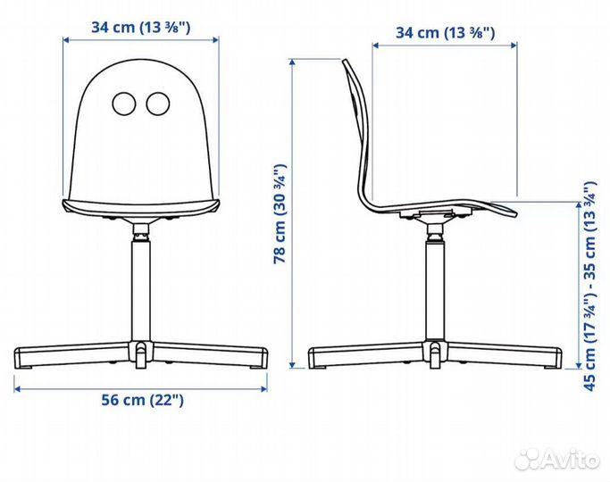 Новый стул детский Икеа Вальфред IKEA Valfred