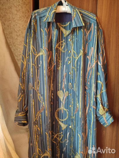 Новое платье-рубашка 46/48 шёлк