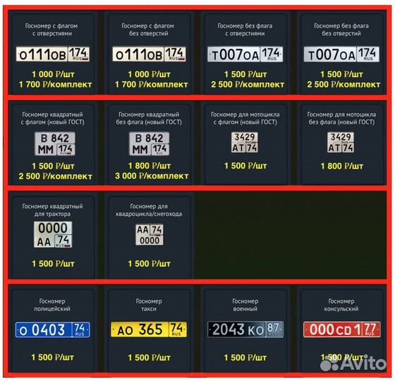 Изготовление гос номер дубликат