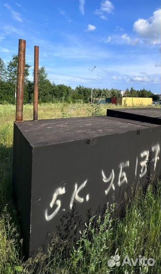 Металлический септик накопительный 3,1 куб.м