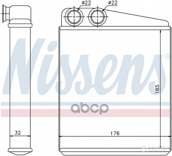 Радиатор печки- 70228 Nissens