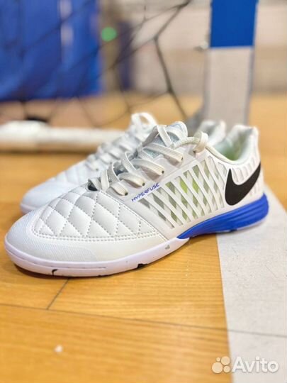 Футзалки Nike Lunar Gato2 White&Blue