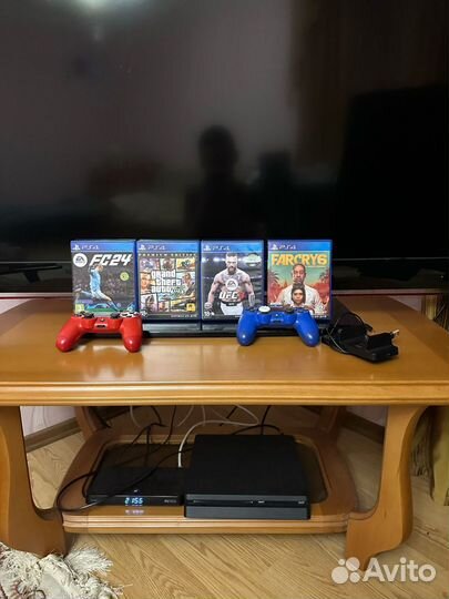 Игровая приставка ps4 slim с играми