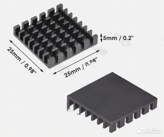 Радиатор алюминиевый на чипсет хаб Hasee