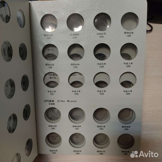 Альбом для монет Японии 1980-1994