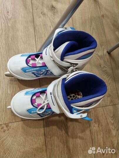 Коньки раздвижные nordway 31-35